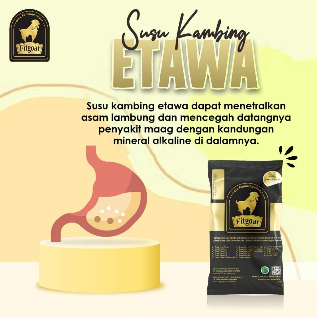 

Susu Fitgoat minuman sunnah herbal dengan rasa gula aren manis alami