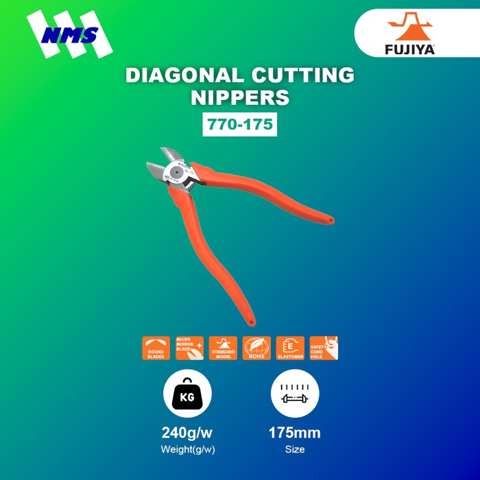 Tang Potong FUJIYA 770-175 Diagonal Cutting Nippers Japan