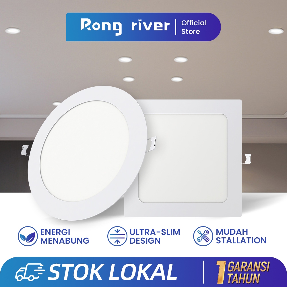 RONG RIVER 220V Inbow Downlight 12W 9W 6W 3W Lampu Plafon LED Lampu Kamar Dalam Ruangan