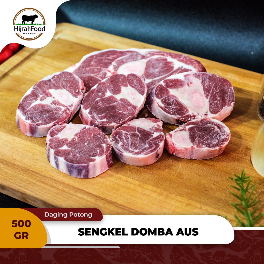 

Hijrahfood Daging Shank / Sengkel Domba - Mutton Shank Meat AUS
