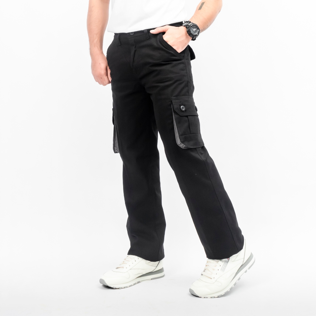 Celana Cargo Panjang Pria Prime Black Gunung Nyaman Outdoor Keren