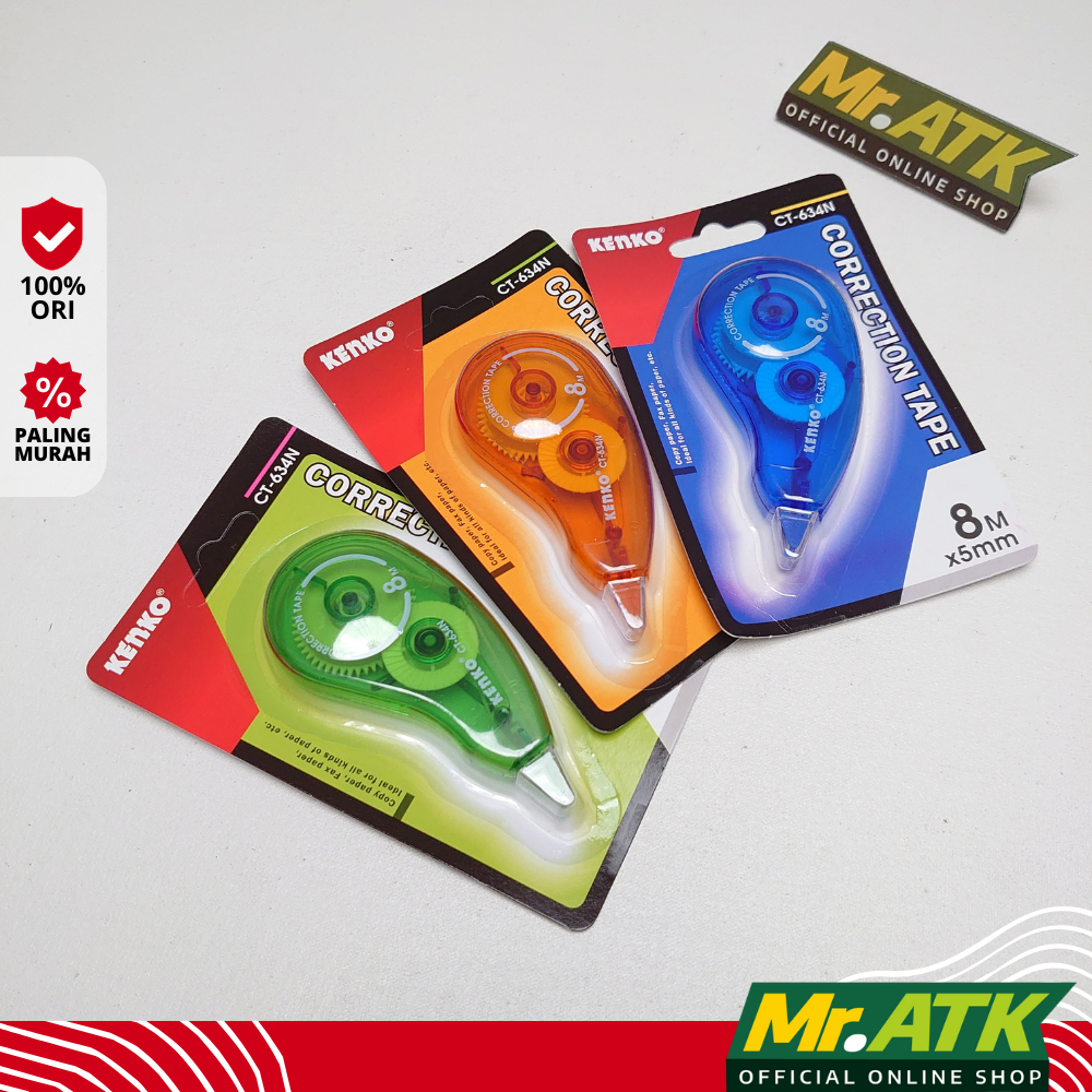 

TIPE X PITA ROLL KENKO 8 METER LEBAR 5 MM CT 643 N - TIP EX ROLL KERTAS CORRECTION TAPE PITA PEN PENGHAPUS PULPEN PENA TINTA