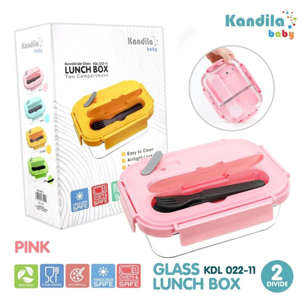 KANDILA Glass Lunch Box 2 Divide KDL 022-11