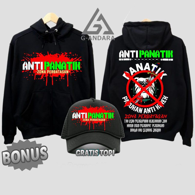 HOODIE JUMPER ANTI PANATIK ZONA PERBATASAN DESAIN TERBARU