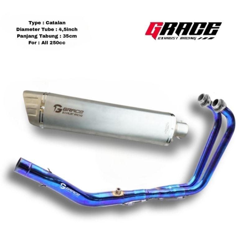Knalpot fullset r25/mt25 , cbr250rr , ninja250 , z250 original grace type r1 series