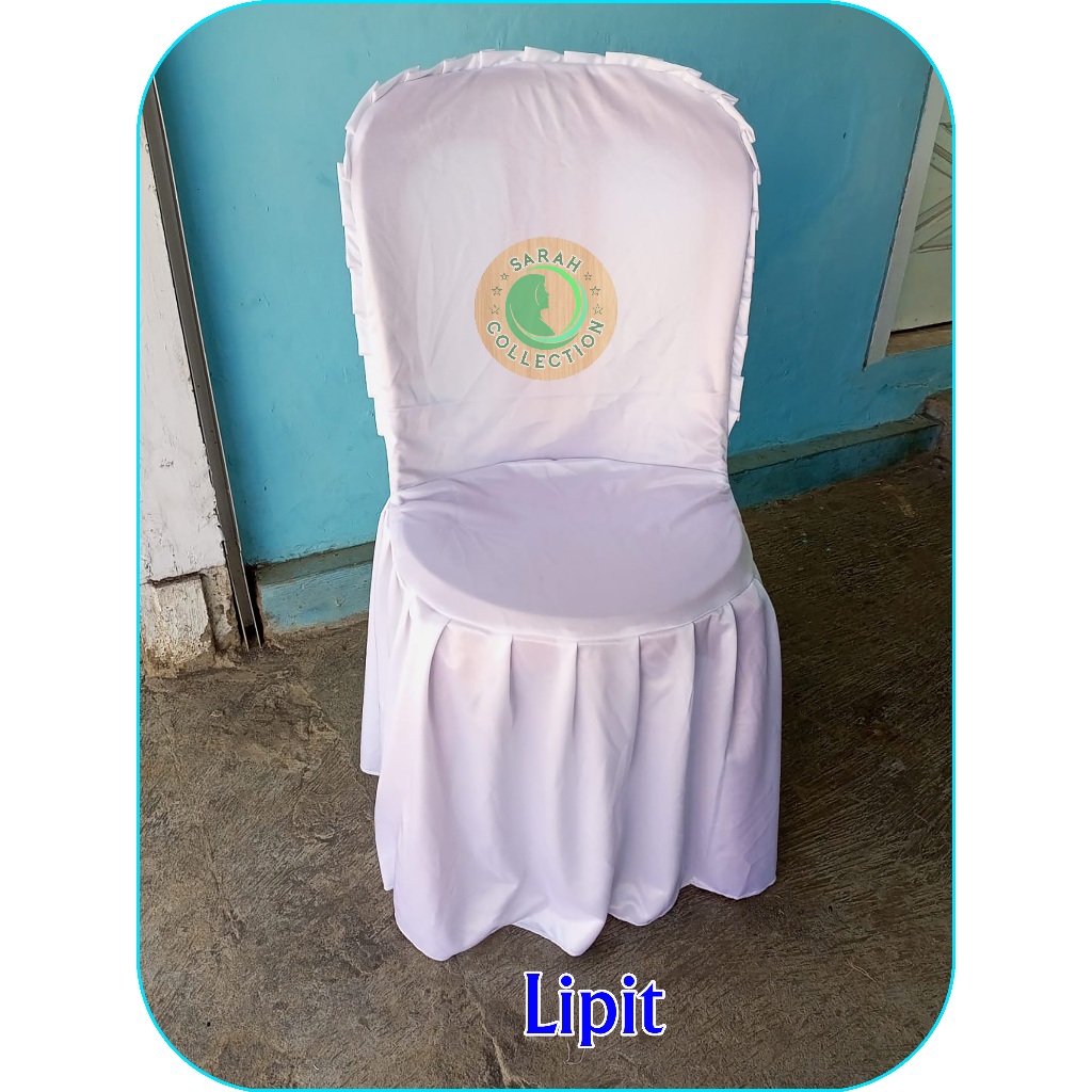 Sarung Kursi NAPOLLY 101 Putih Lipit / Bungkus Kursi Pesta