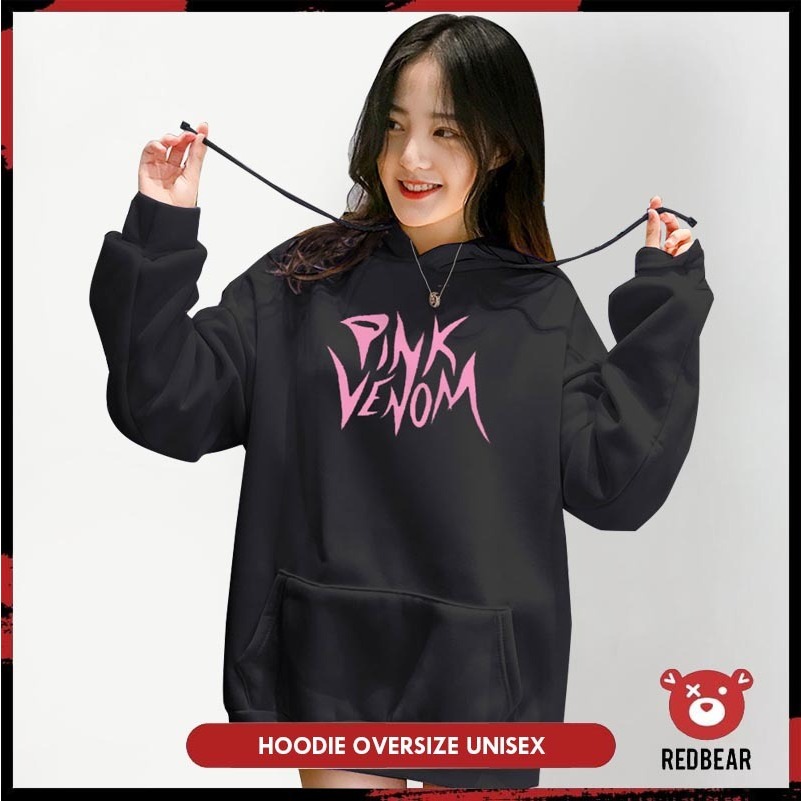Redbear Hoodie Jumper Pink Venom (Sablon) M-XXL Wanita