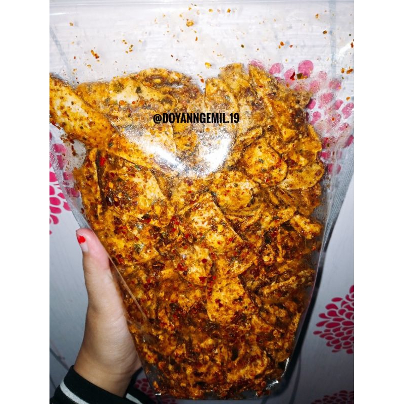 

Kripik Basreng Pedas Daun Jeruk 500 gram || Kripik Basreng Doyan Ngemil 500 gram