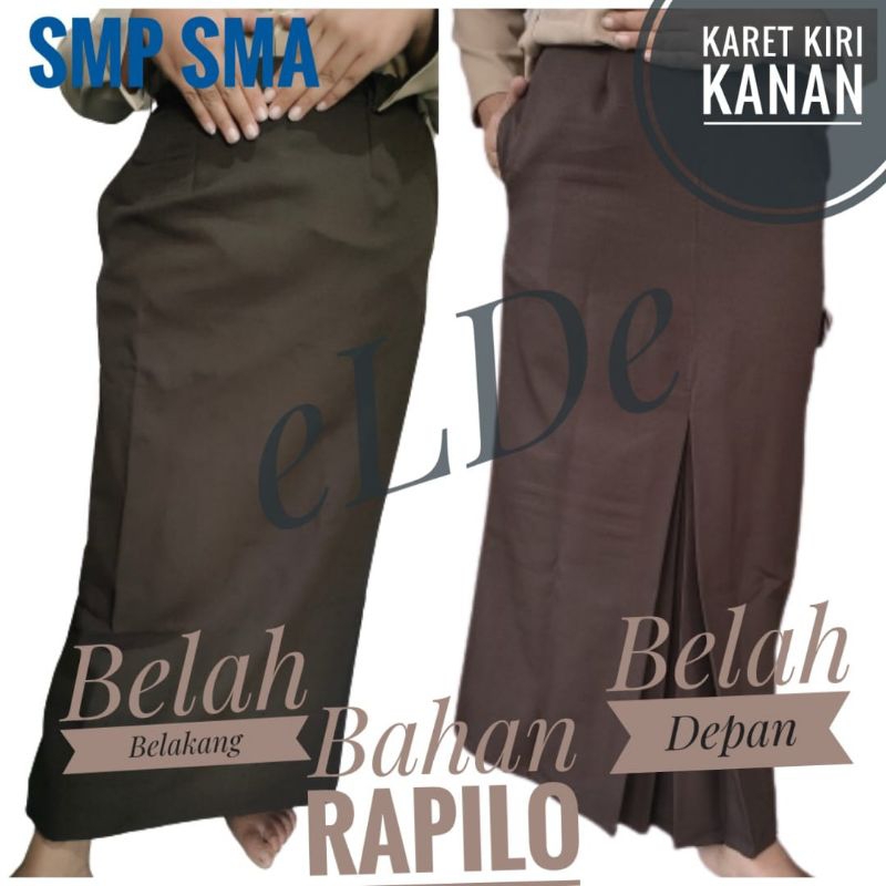 Rok Pramuka SMP SMA Span Belah Depan Dan Belah Belakang Bahan Rapilo