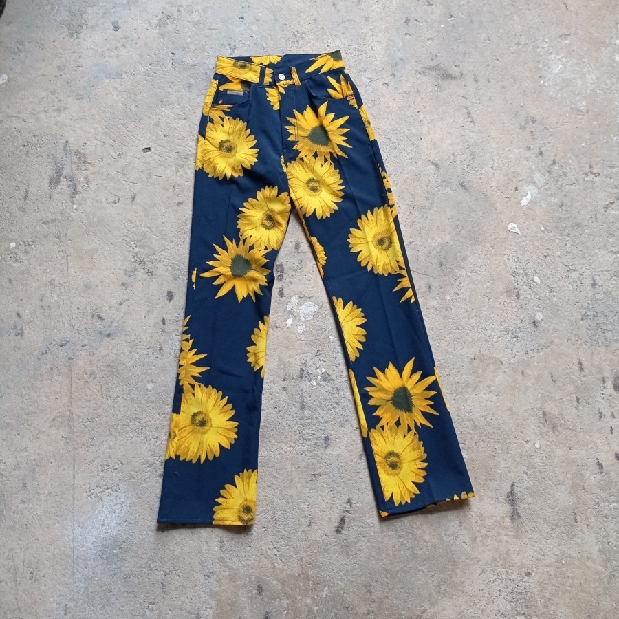 celana vintage calvin klein jeans original floral full print versace