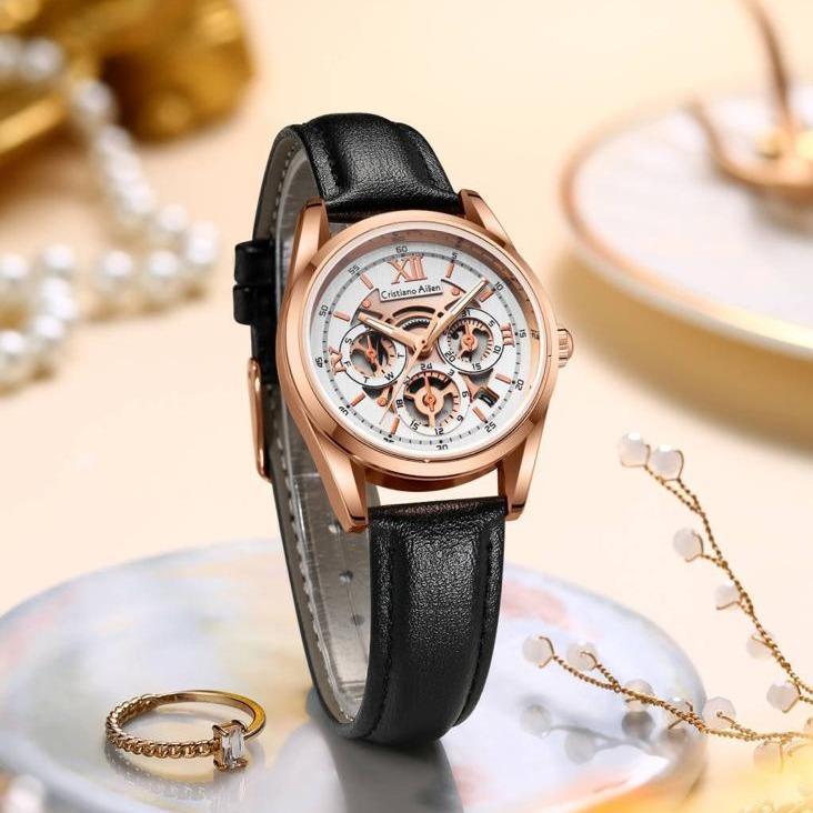 JAM TANGAN WANITA CRISTIANO AILLEN 8716 KULIT