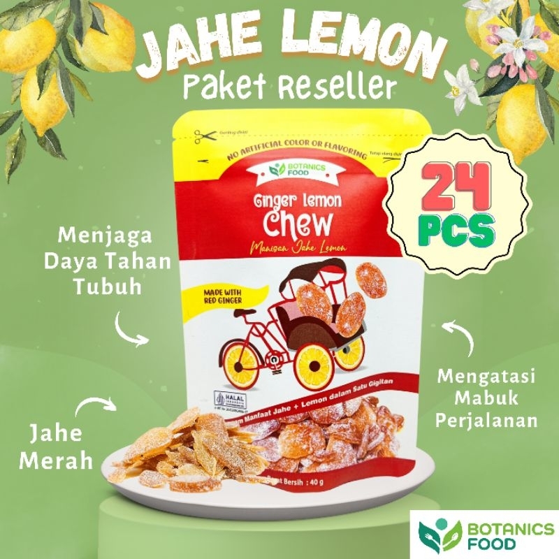 

24pcs Crystallized Red Ginger Paket Reseller / Manisan Jahe Lemon BotanicsFood / Healthy Snack / Ginger Lemon Chew / Candied Red Ginger / Jajanan Sehat / Botanics Food