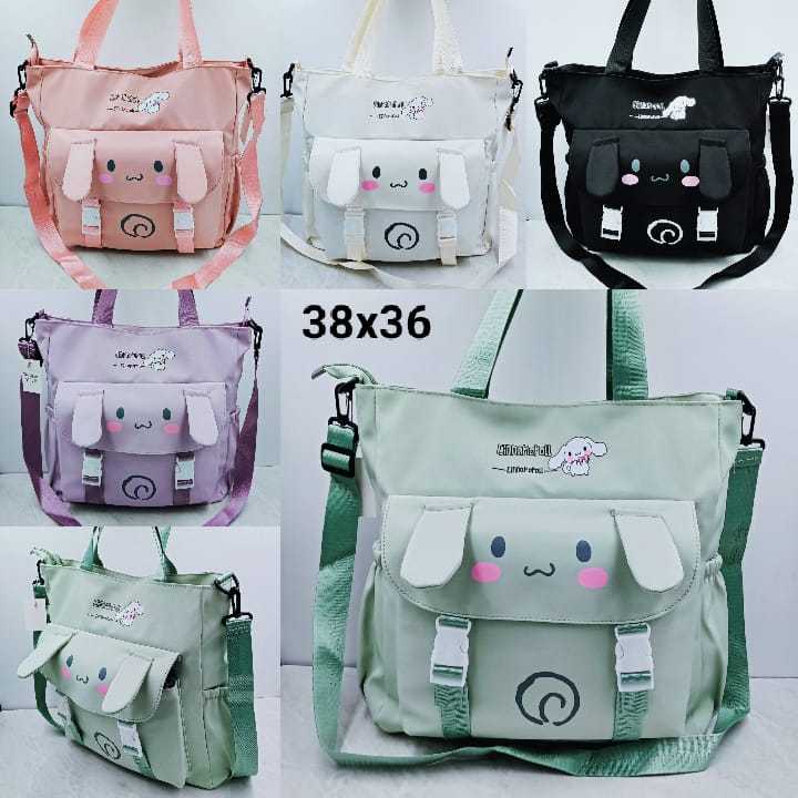 TAS TENTENG SLEMPANG GESPER CINNAMOROLL | TAS SLEMPANG CINNAMOROLL | TAS CINNAMOROLL