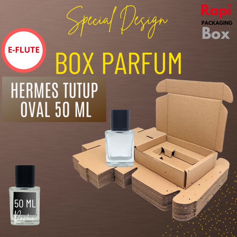 

Rapibox Box Parfum Khusus HERMS TUTUP OVAL 50 ML E-Flute