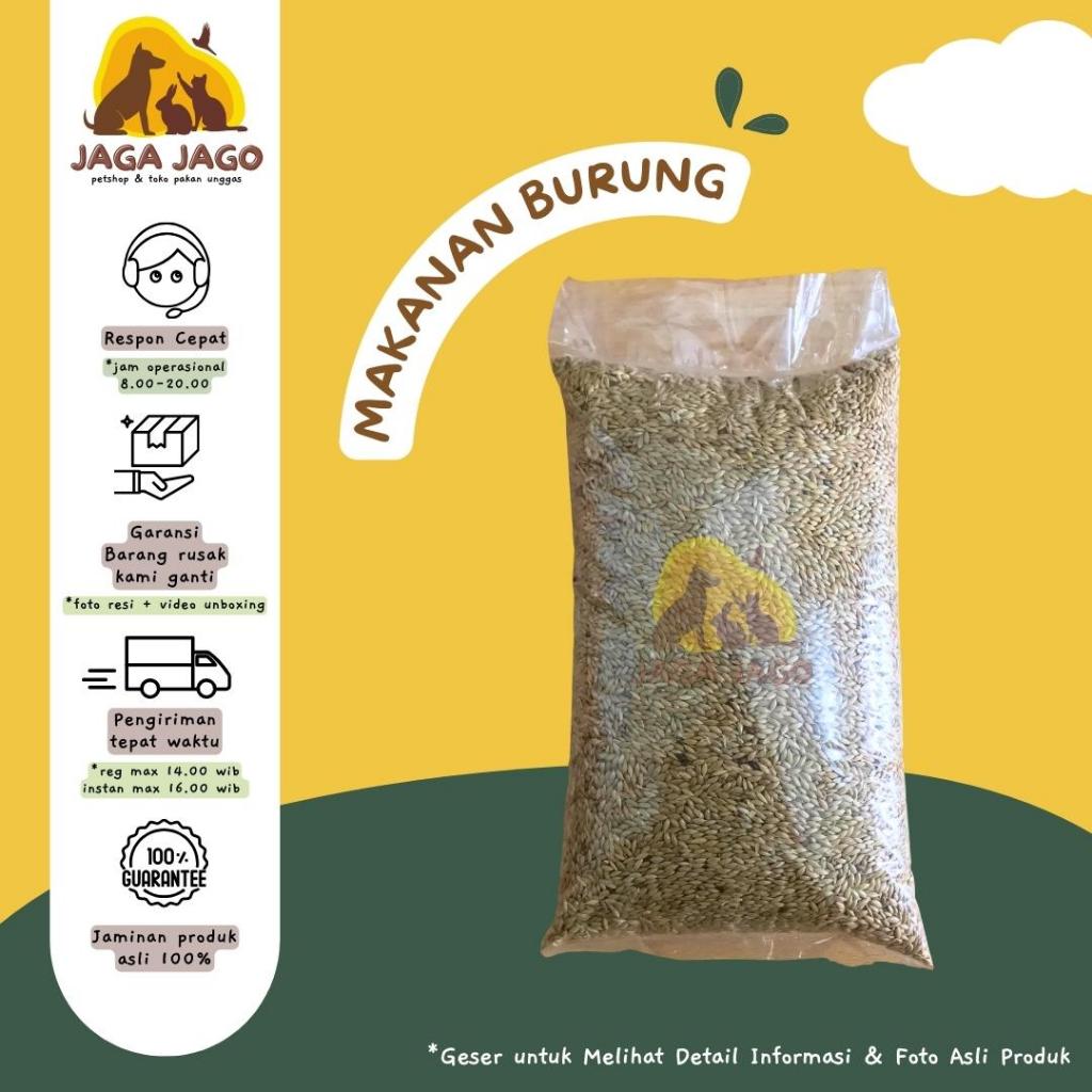 Kenari Seed - Canary Seed - Biji Kenari - Pakan Burung Kenari 1Kg & 500gr