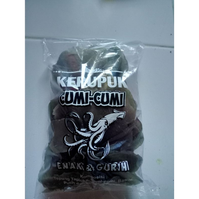 

Kerupuk Cumi mentahan