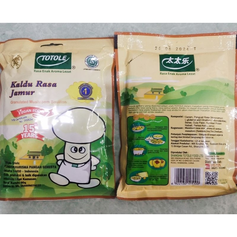 

totole kaldu jamur kaldu rasa jamur vegan food 80g-400g