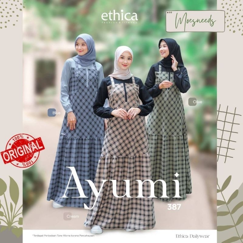 Ethica Gamis Wanita Motif Kotak Ayumi 387