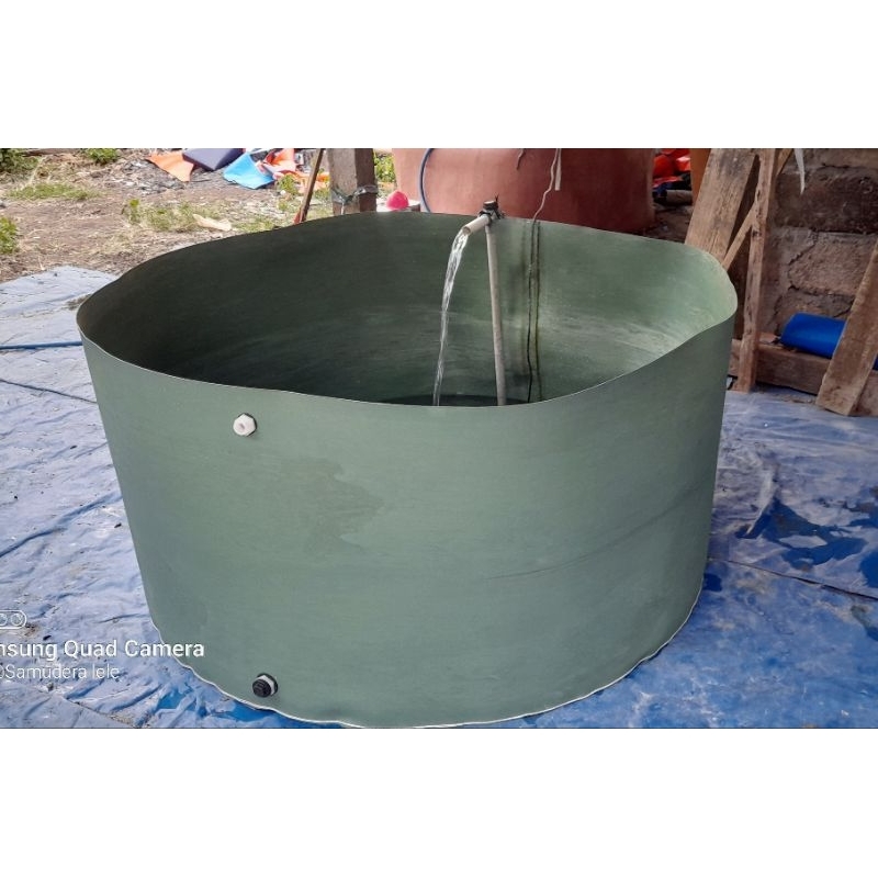 kolam bulat tanpa rangka D1,5 T50_kolam budidaya berbagai macam jenis ikan