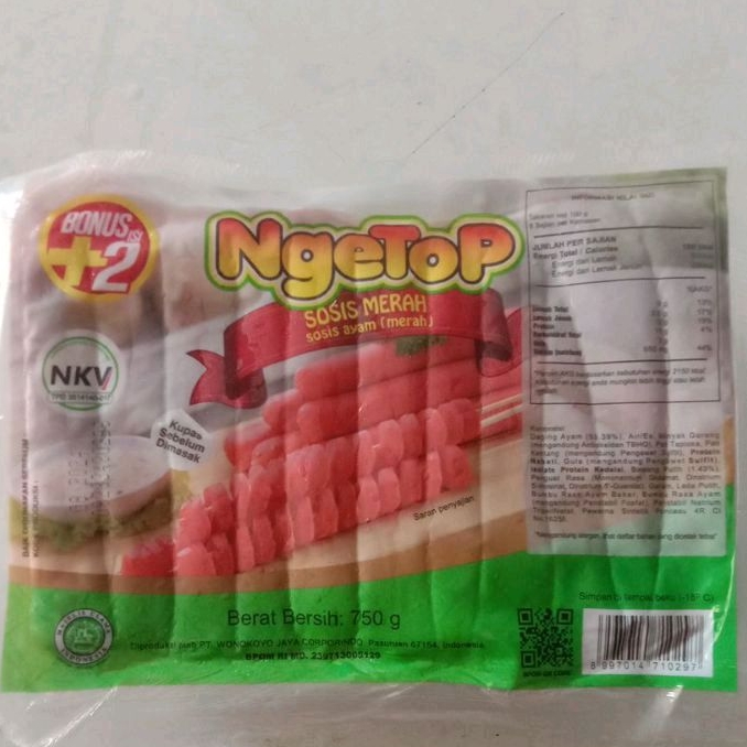 

ngetop sosis ayam merah 750 gram