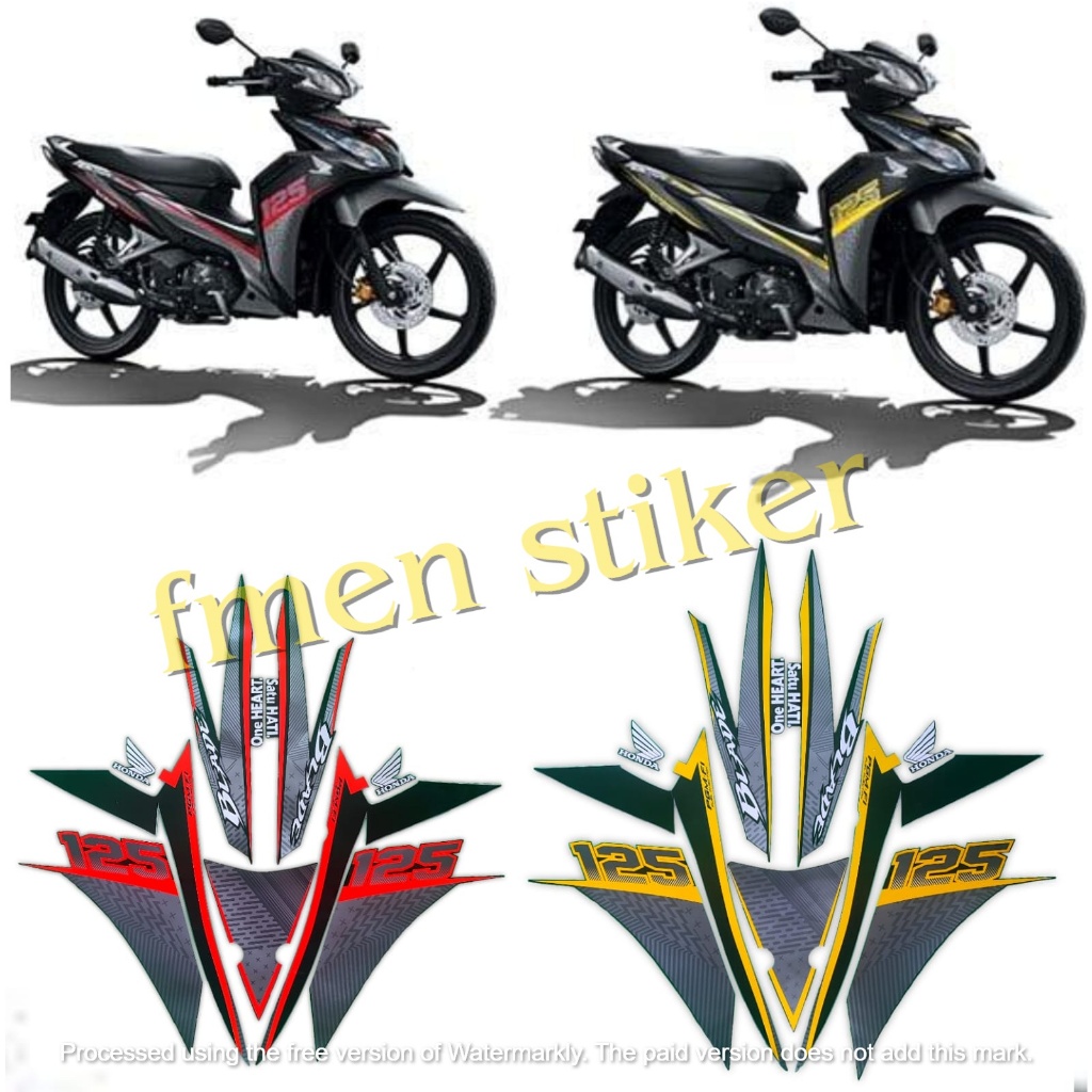 stiker striping motor honda blade racing 125 fi 2016 standar fullset