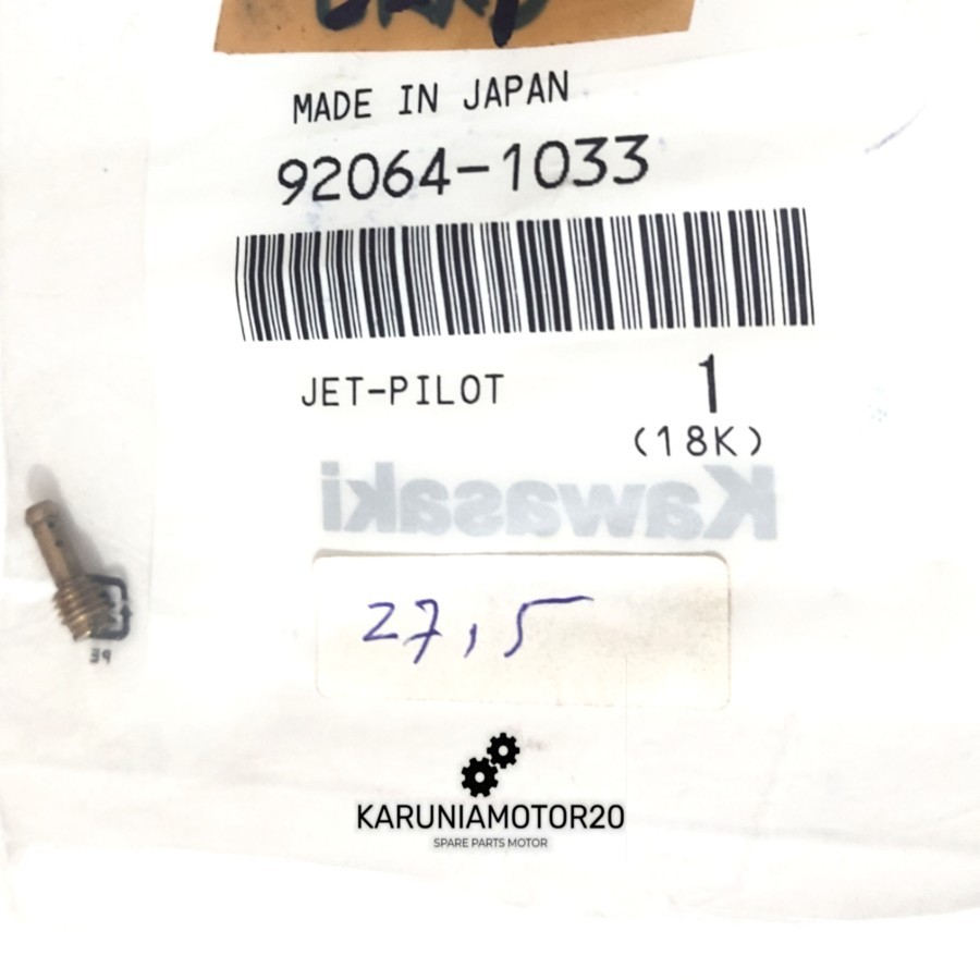 Pilot Jet 27.5 Ninja RR F1ZR/Satria 2T Original Kawasaki 92064-1033