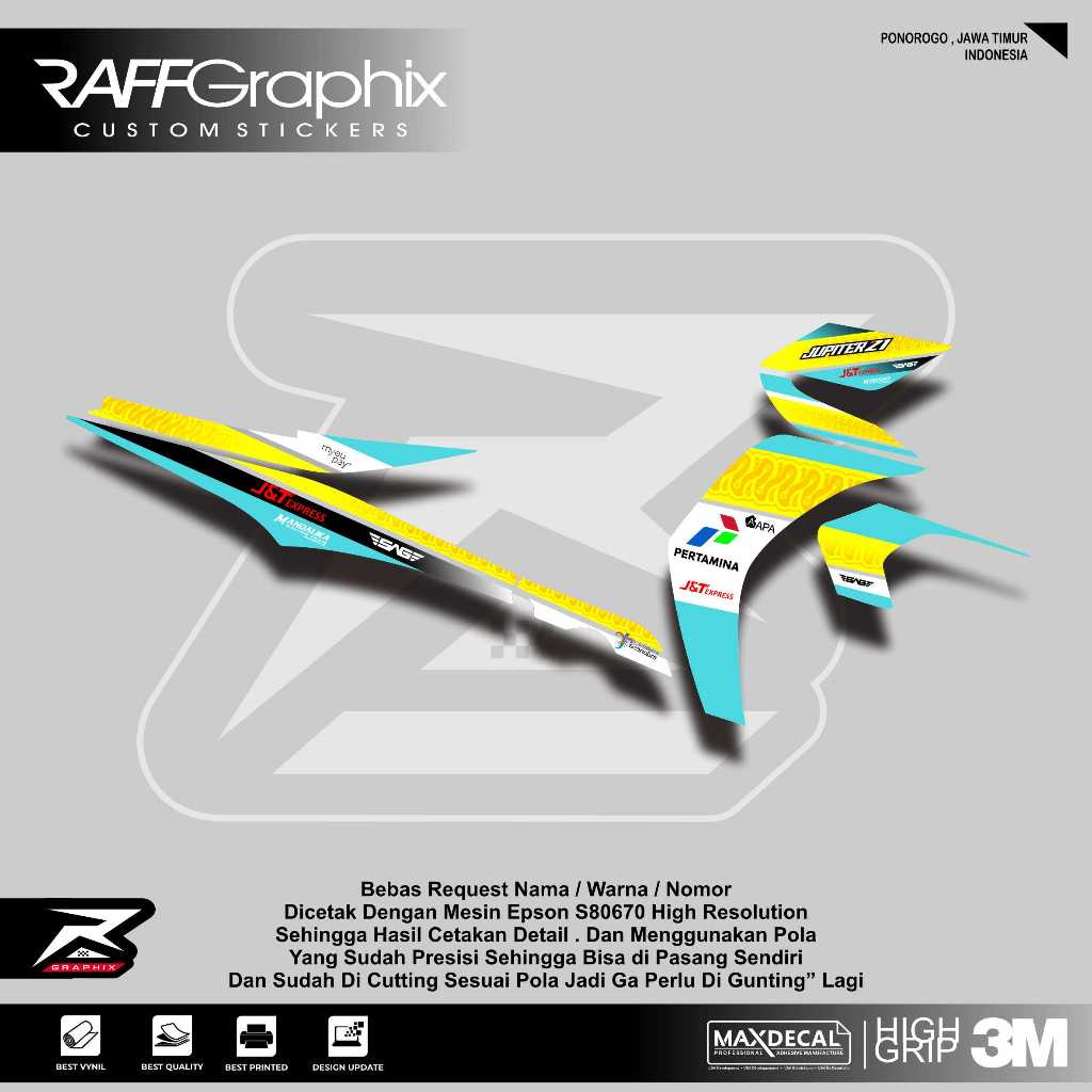 STICKER STRIPING VARIASI JUPITER Z1 MANDALIKA