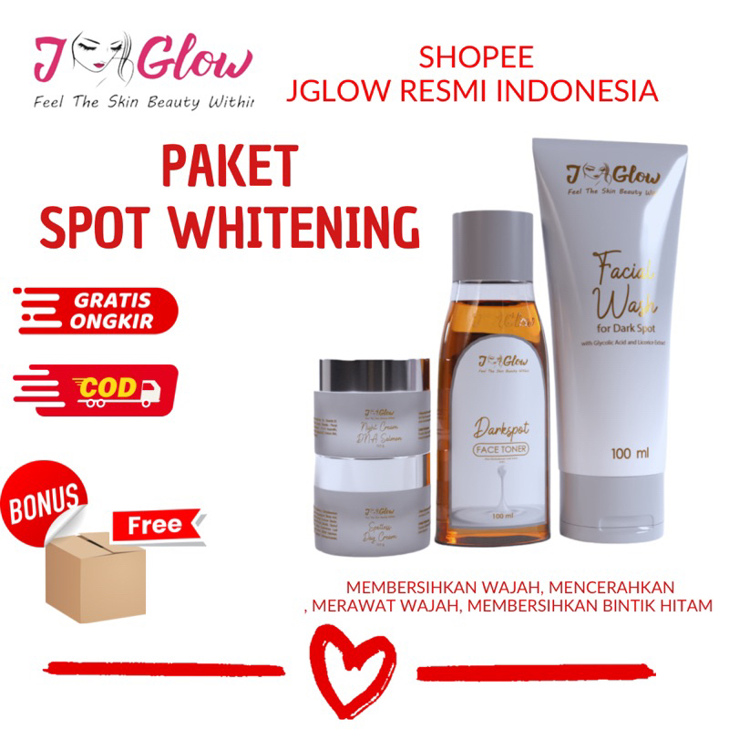 J GLOW SKINCARE FLEK WHITENING/ JGLOW PAKET FLEK HITAM