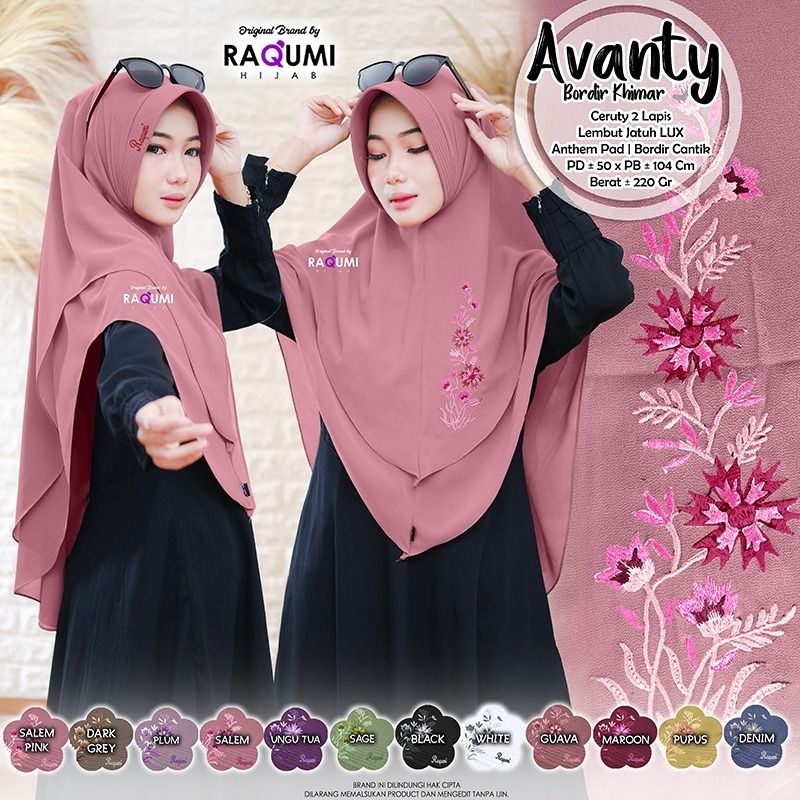 AVANTY WHITE SERIES RAQUMI KHIMAR UMROH HIJAB HAJI HIJAB UMROH KHIMAR PESTA KHIMAR KONDANGAN PARTY K