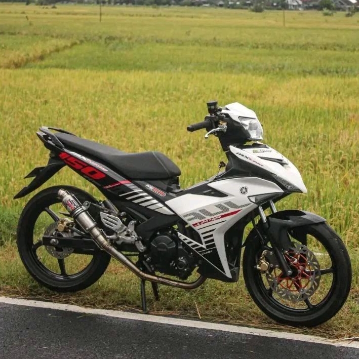 stripping lis sticker standar ori yamaha jupiter mx king 150 tahun 2015 2016 warna putih | mx king 2