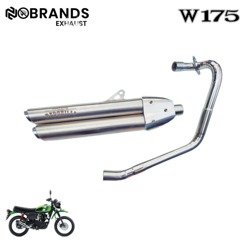 knalpot kawasaki w175 tr double muffler