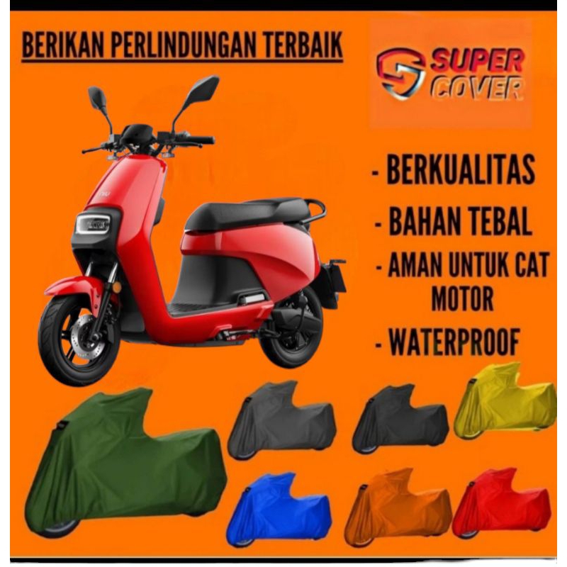 COVER MOTOR/SARUNG MOTOR/SELIMUT MOTOR/TUTUP MOTOR LISTRIK EXTREM OUTDOOR NIU GOVA 3 PREMIUM SUPER C