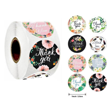 

Sticker thank you / sticker packing / sticker label 1 roll (500pcs)