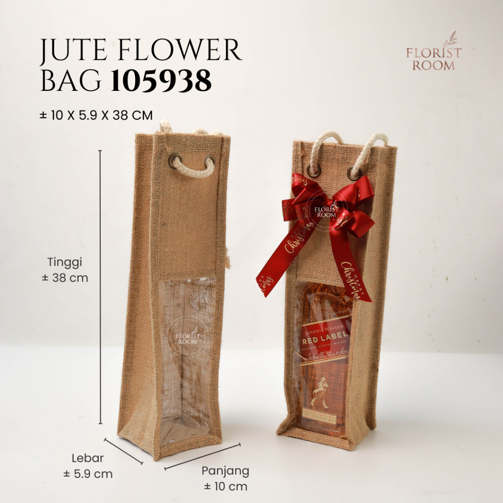 

Jute Flower Bag 105938 - Kantong Goni - Hampers - Kado - Hadiah