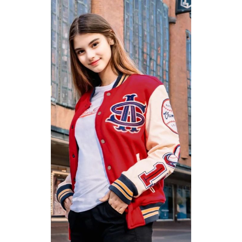 Aerostreet Varsity merah Jaket