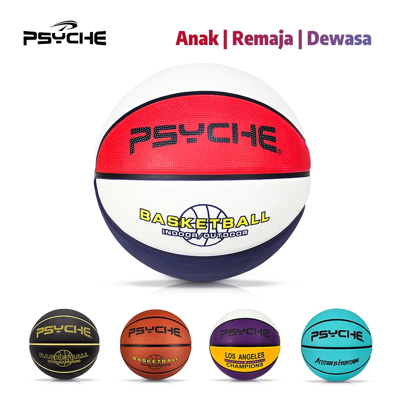 Psyche Basketball Original Anak Rubber Training Outdoor Size 7 Size 6 Size 5 Size 3