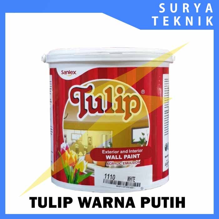 Cat Tembok Sanlex Tulip White - Black 4.5 kg - 1110