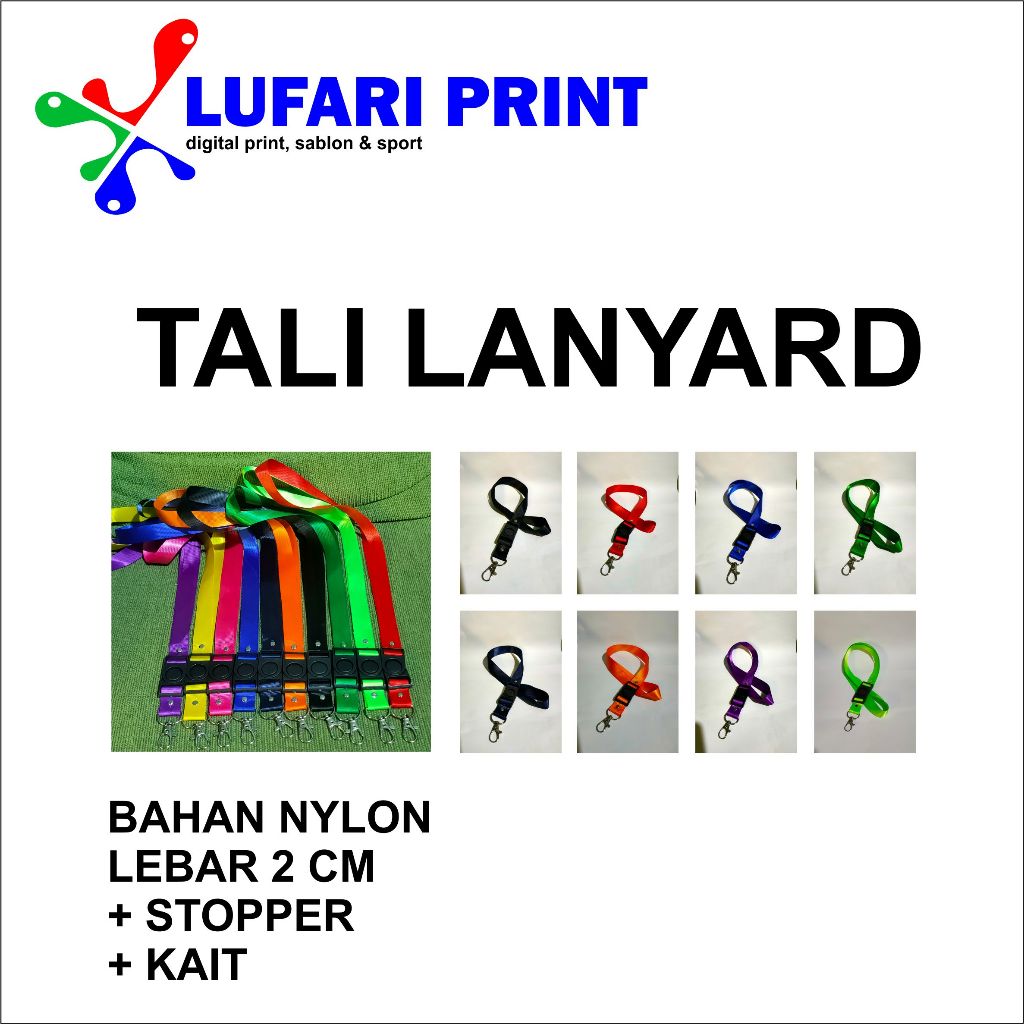 

Tali Lanyard 2cm + Stopper murah