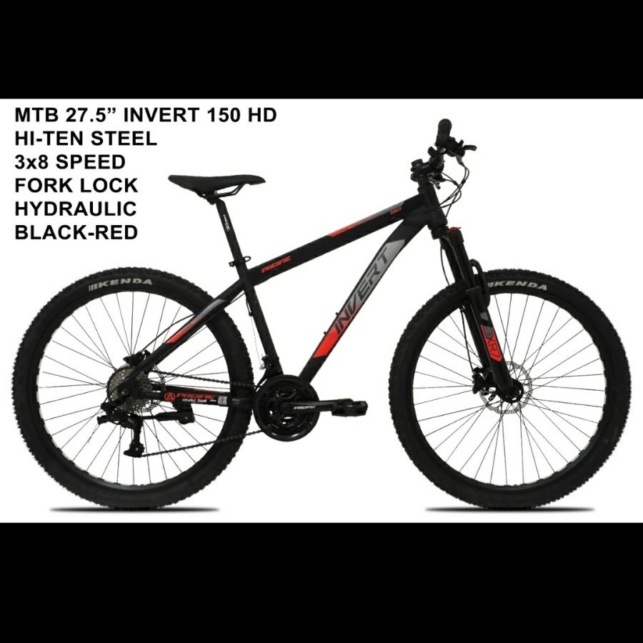 MTB PACIFIC INVERT 150HD 27.5 INCH 24 SPEED HYDRAULIC BRAKE MOUNTAIN