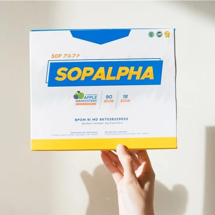 SOPALPHA - Rasa Apel Manggis Isi 18 sachet Suplemen Daya Tahan Tubuh Obat Herbal Diabetes Kolesterol