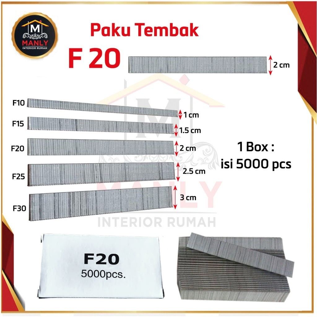 

Isi Paku tembak F20 Isi Air Nailer F20