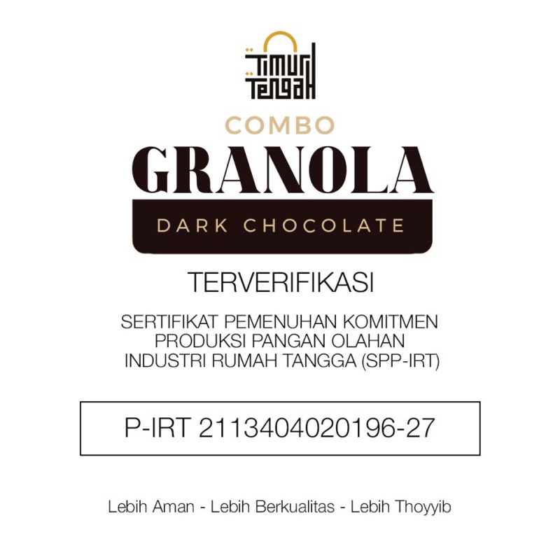 Granola Timur Tengah 250gr Almond Mete gandum| Sereal Oatmeal Diet Sehat vanila coklat blueberry makassar