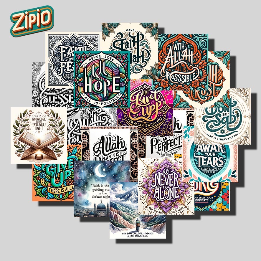 

Stiker Aesthetic Islamic Motivations | Islam Motovasi 24 pcs