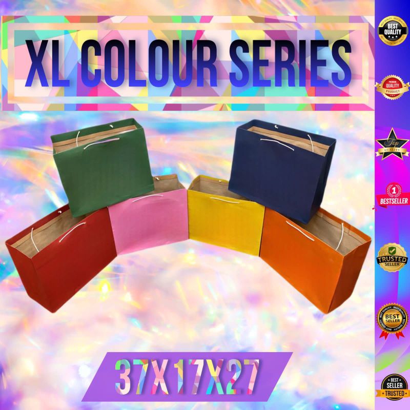 

Paperbag Pembelian Kelipatan 20pcs Paperbag XL Polos Warna 37x17x27 Goodie Bag Shopping Souvenir Bag Tas Sepatu Tas Bucket Paperbag Sepatu Paperbag Bucket Fashion Gift Bag Hampers