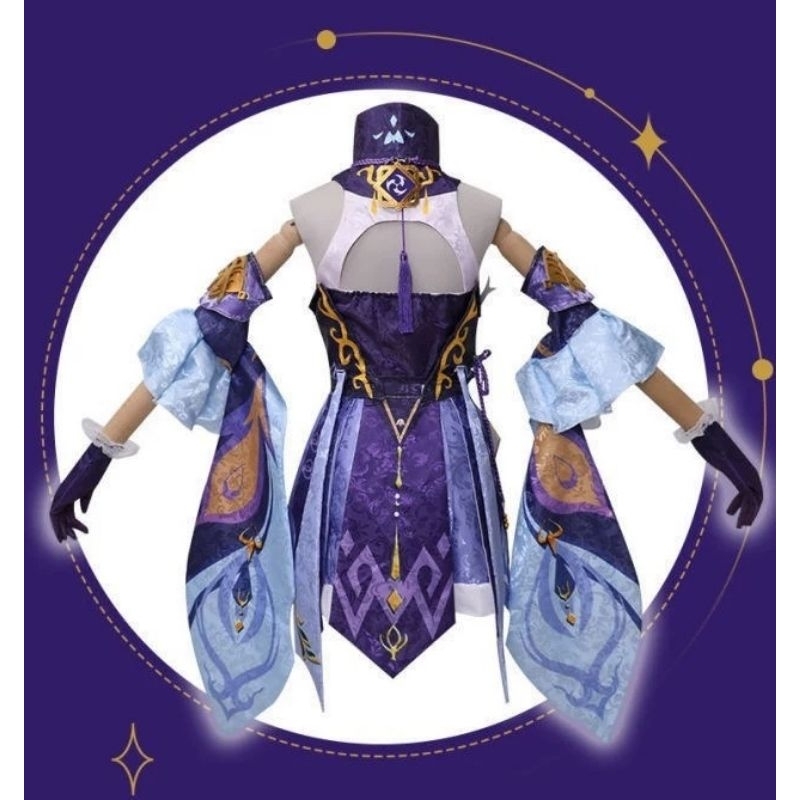 [~ READY STOCK ~] Costume Cosplay Keqing Genshin Impact
