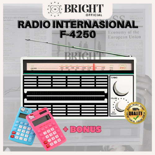 RADIO INTERNATIONAL F-4250 MODEL JAMAN DULU  F-4250 AM-FM PORTABLE RADIO JADUL UNIK AC-DC