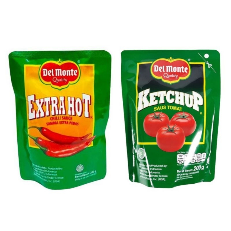 

Del monte extra hot 200gr / del monte ketchup 200gr / delmonte saus sambal 200gr / delmonte saus tomat 200gr