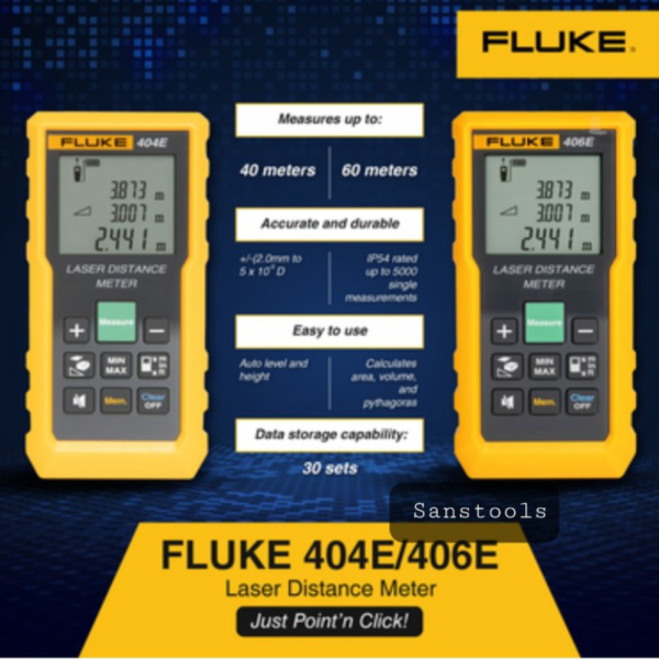 

Fluke 404E distance laser meter 40 meter 40m 404 E meteran digital ori Berkualitas