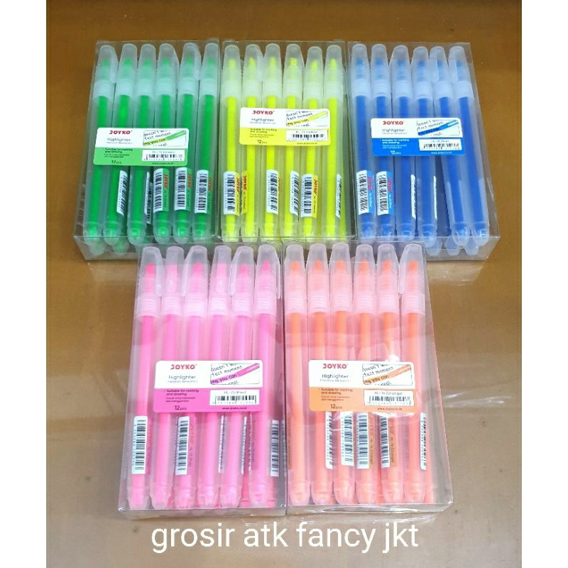 Stabilo Highlighter Joyko HL 73 74 75 76 78 Pastel High Lighter ( Hijau Pink Biru Orange Kuning )