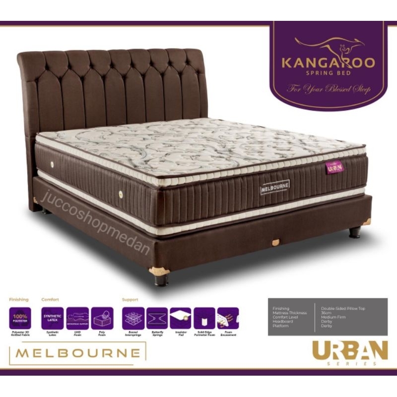 Springbed Kangaroo Melbourne Latex - Matras Only 180x200 - Springbed Fullset Ori - Medan